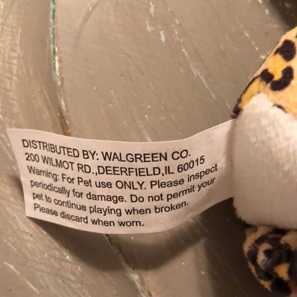 PetShoppe Cuddle Tug Dog Pet Squeaky Leopard Teddy Tree Hugging Toy - Picture 8 of 12